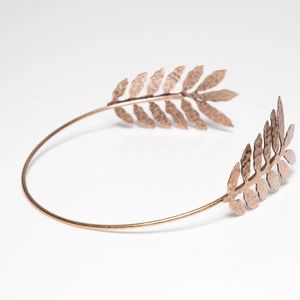 18K Gold Plated Leaf Halo Crown